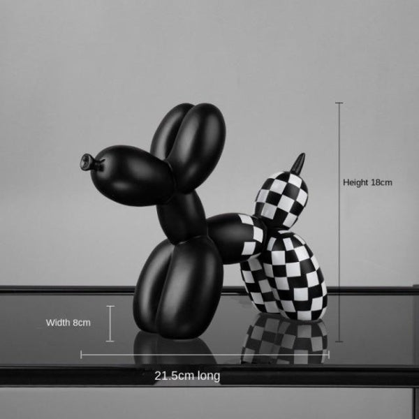 Plaid Pattern Balloon Dog