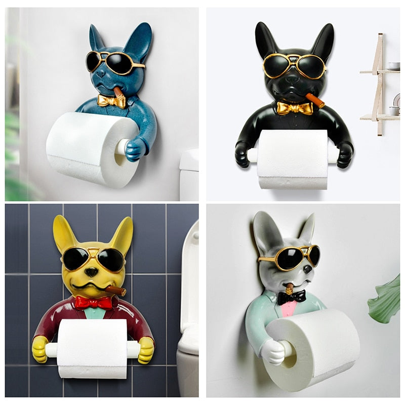 Thug-Life Dog Toilet Paper Holder