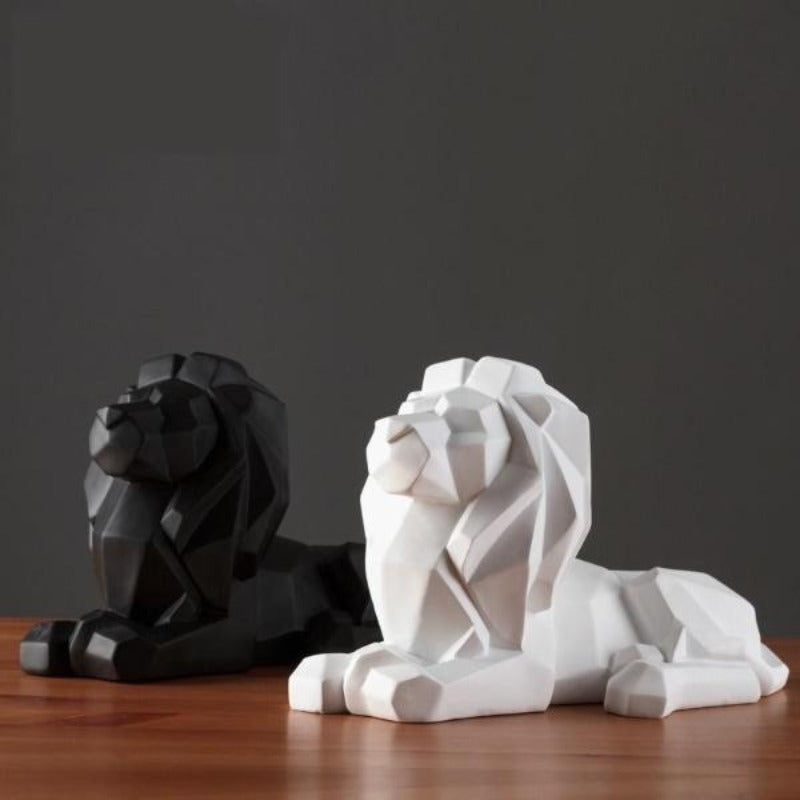 Geometric Lion Statue